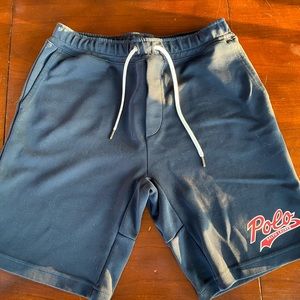 Polo Ralph Lauren Navy Blue Sweat-shorts Red Logo
